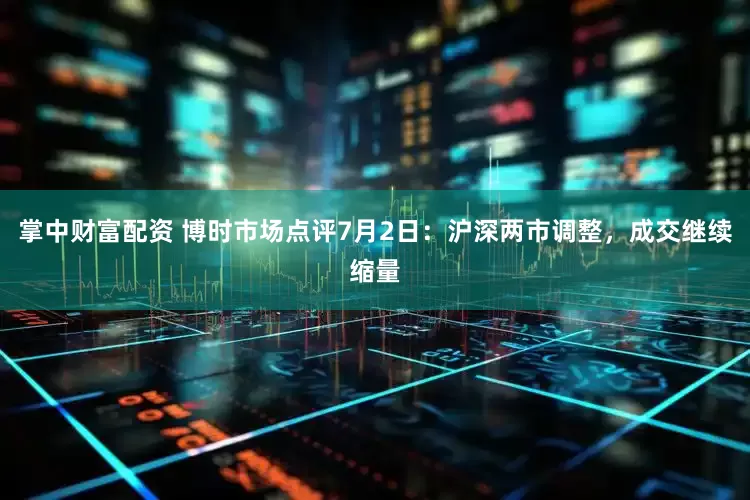 掌中财富配资 博时市场点评7月2日：沪深两市调整，成交继续缩量